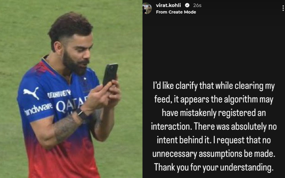 ‘Absolutely no intent behind it’ – Virat Kohli issues statement over mistaken Instagram activity