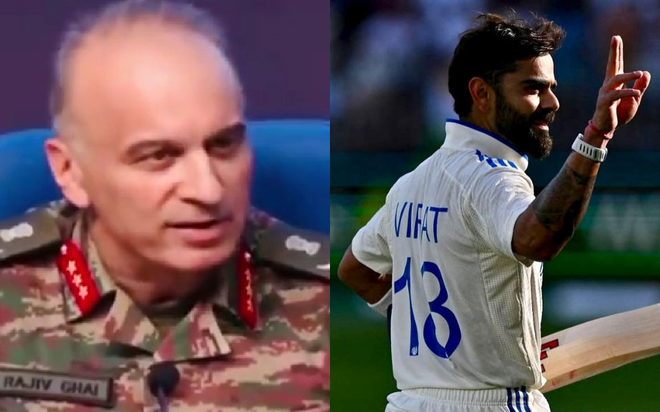 Lieutenant-General-Rajiv-Ghai-and-Virat-Kohli