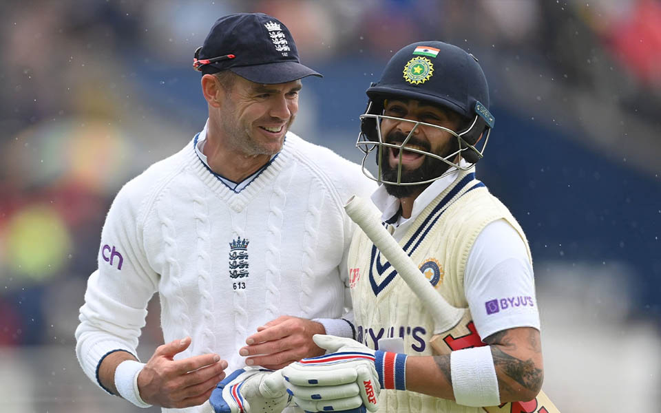 Virat Kohli and James Anderson
