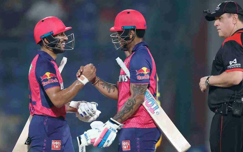 IPL 2025, Match 62: Dhruv Jurel and Shimron Hetmyer celebrating the win