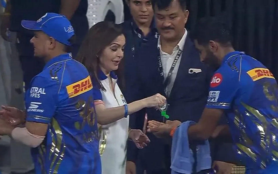 Nita Ambani and Jasprit Bumrah