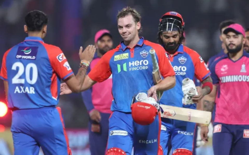 Axar Patel, KL Rahul and Tristan Stubbs
