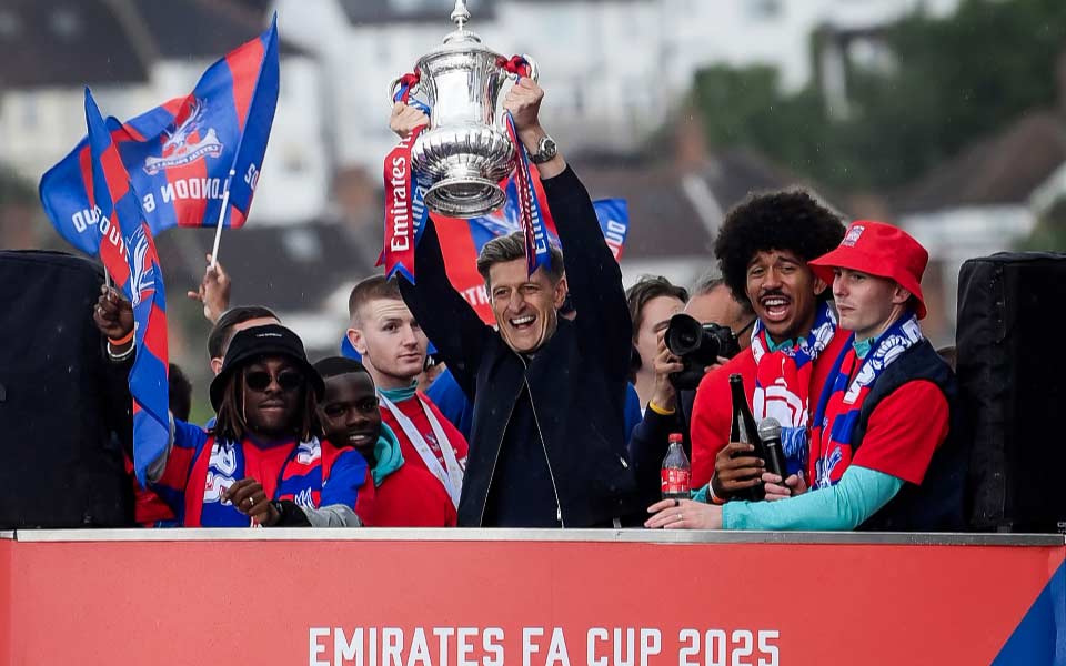 Sports teams that ended trophy droughts in 2025, featuring RCB Crystal Palace