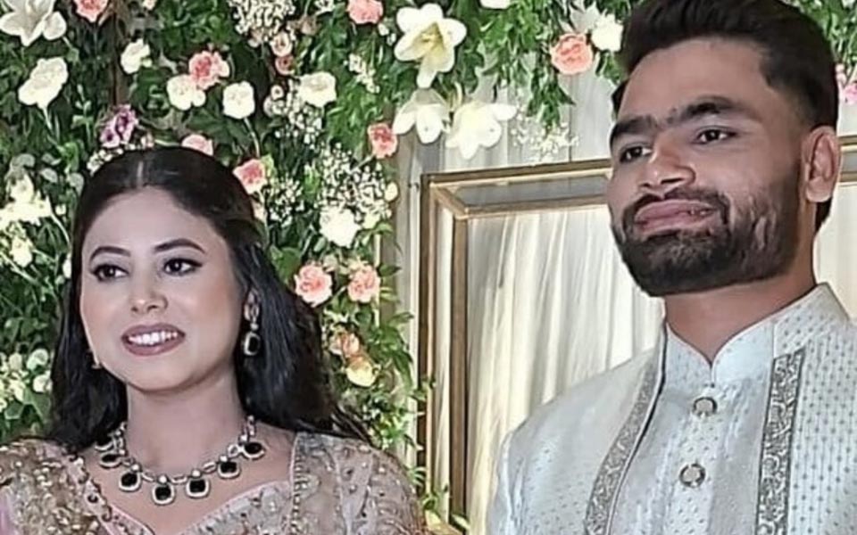 WATCH: Rinku Singh gets engaged to MP Priya Saroj in a private ceremony in Lucknow