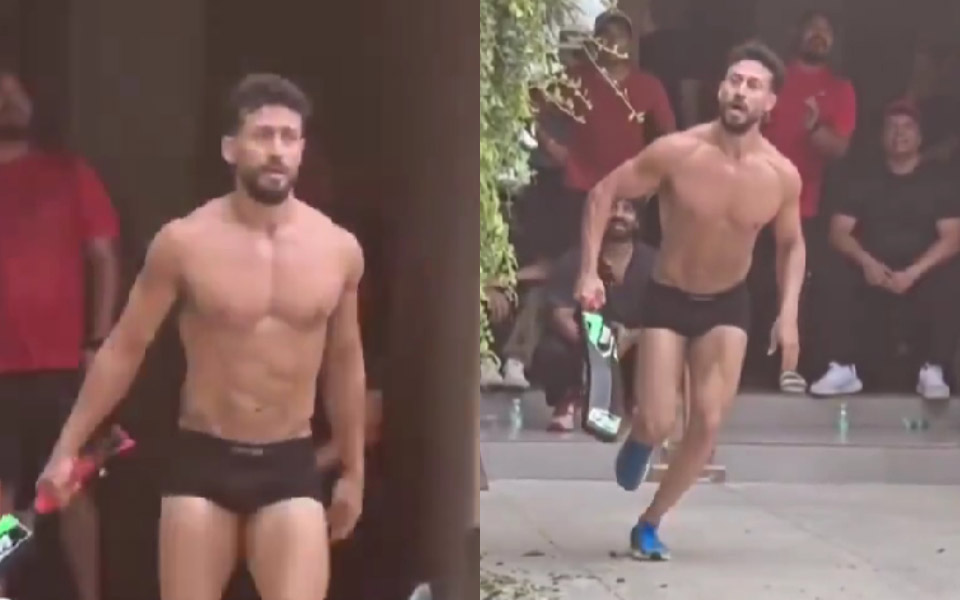 WATCH: Bollywood hero Tiger Shroff flexes muscles in latest beach cricket reel