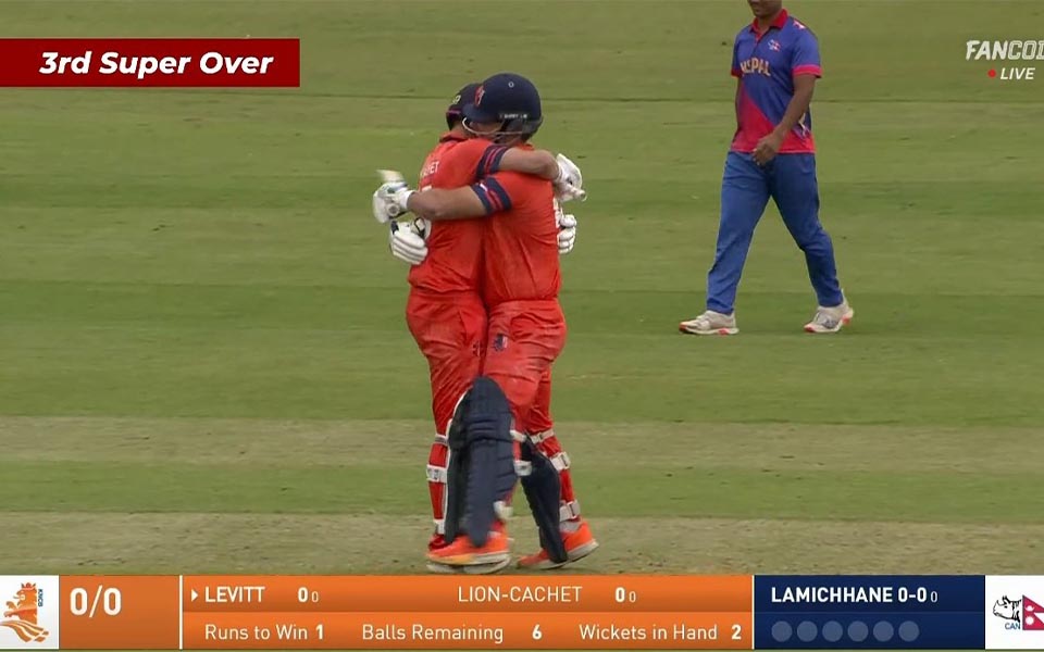 Scotland T20 Tri-Series: Netherlands edge past Nepal in first-ever triple Super Over