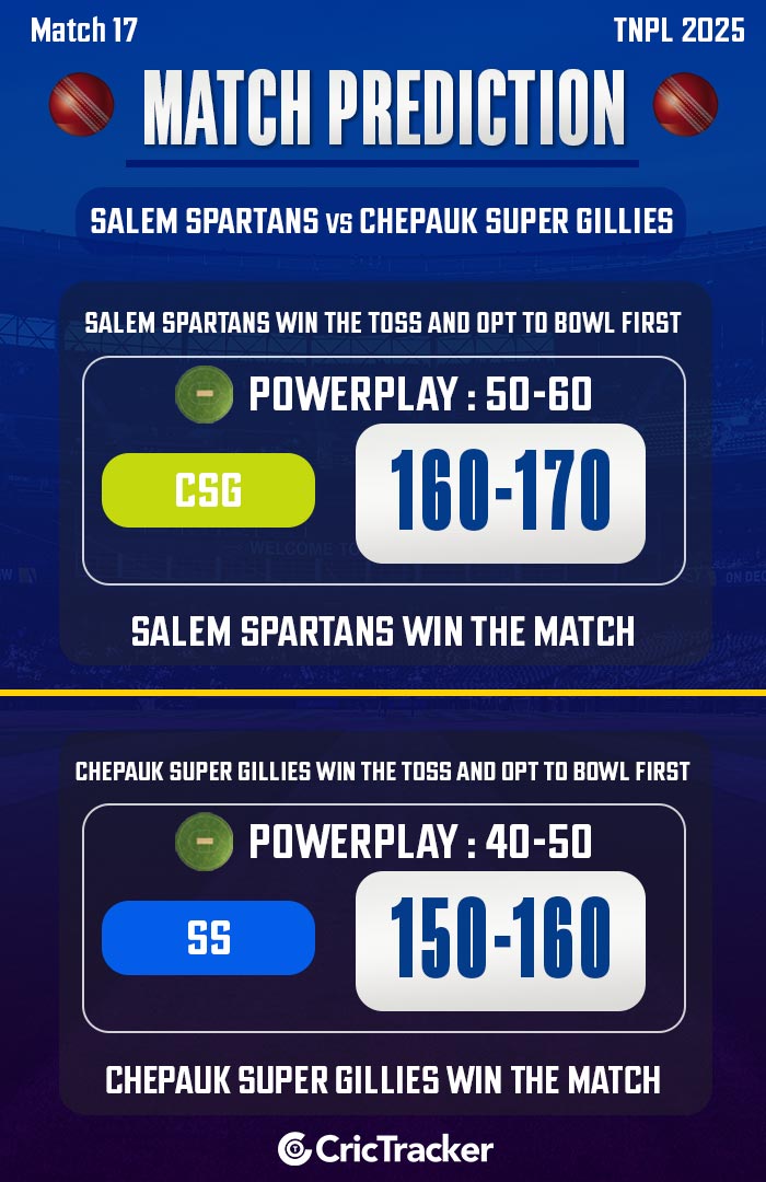 Salem Spartans vs Chepauk Super Gillies, Match 17