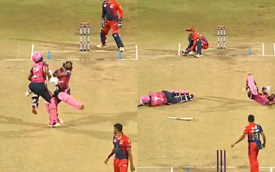 [WATCH] MPL 2025: Vicky Ostwal survives run-out despite nasty collision mid-pitch in Eliminator