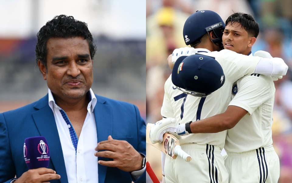 Sanjay Manjrekar and Yashasvi Jaiswal with Shubman Gill
