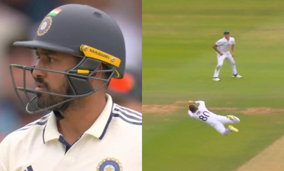 [WATCH] ENG vs IND 2025: Karun Nair departs for duck on Test return as Ollie Pope grabs stunner