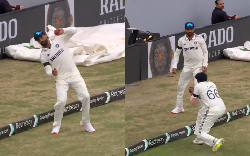 [WATCH] ENG vs IND 2025: Ravindra Jadeja and Sai Sudharsan's relay catch sends back Jamie Smith