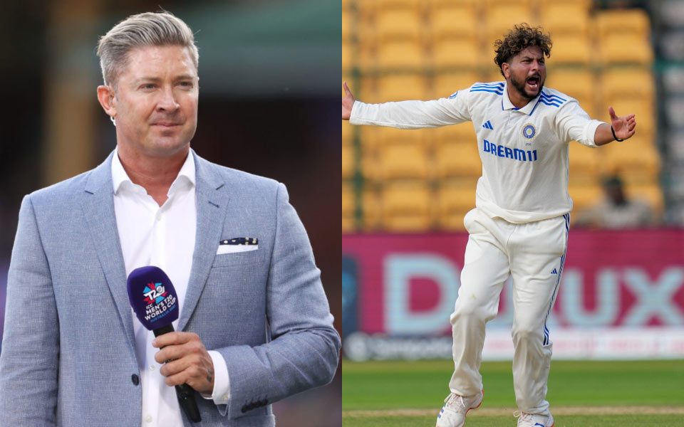Michael Clarke and Kuldeep Yadav