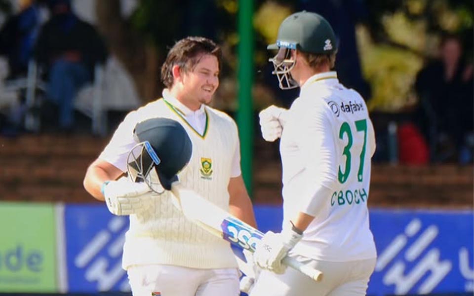 ZIM vs SA 2025 First Test, Day 1: Lhuan-dre Pretorius and Corbin Bosch