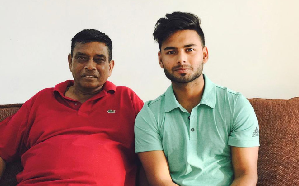 Rishabh Pant with Late Tarak Sinha