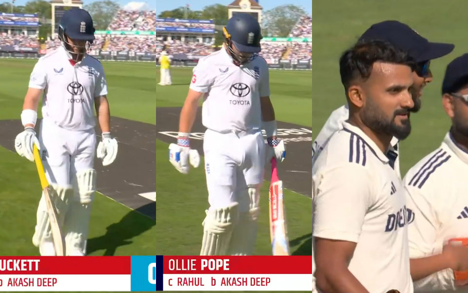 [WATCH] ENG vs IND 2025: Bumrah's replacement Akash Deep strikes twice in two balls