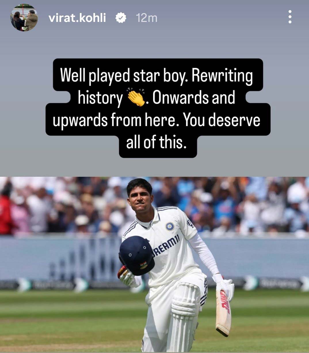 Virat Kohli Instagram Story