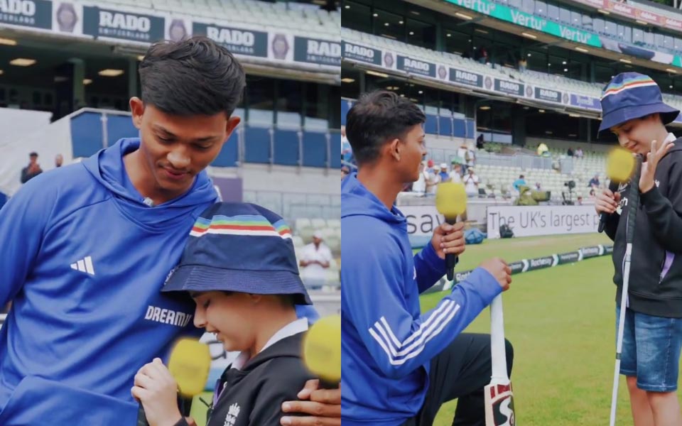 [WATCH] ENG vs IND 2025: Yashasvi Jaiswal gifts bat to visually-impaired fan in touching gesture