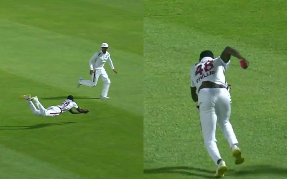 WI vs AUS 2025: Travis Head falls to sensational diving effort from Anderson Phillip
