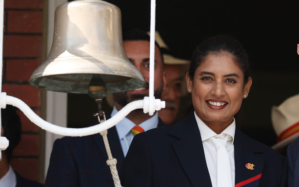 Mithali Raj who was honoured to ring the bell in the Lord's Test