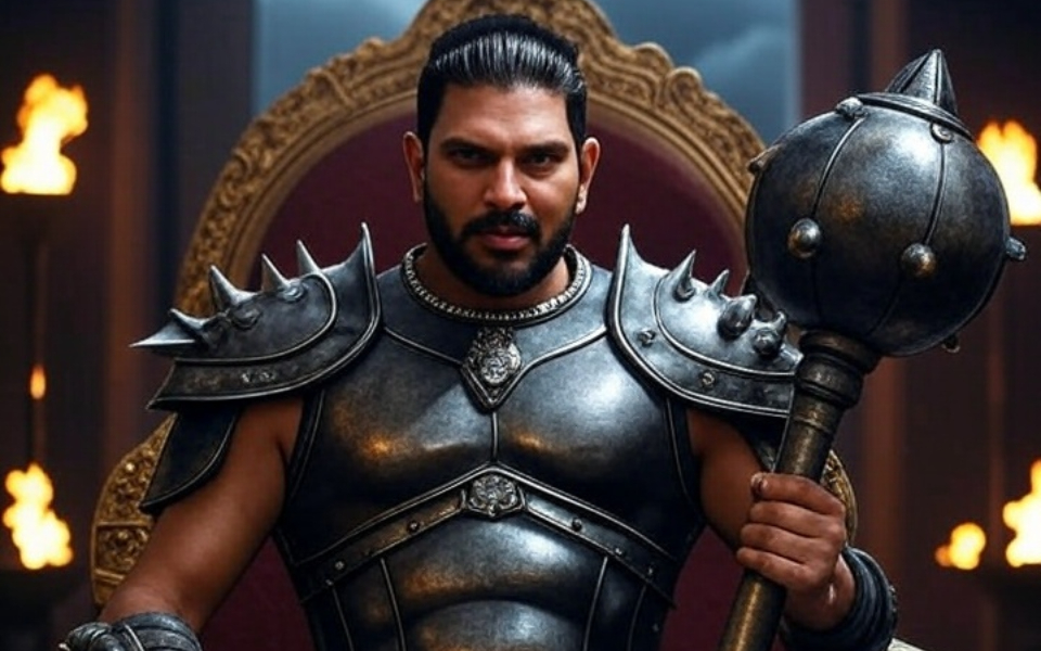Yuvraj singh reimagined as Baahubali character Bhallaladeva