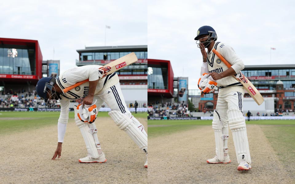 ENG vs IND 2025: Ravindra Jadeja celebrates hard-fought draw by kissing Manchester pitch