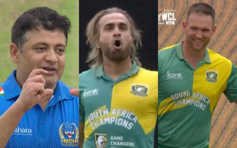 Piyush Chawla, Imran Tahir and Hardus Viljoen