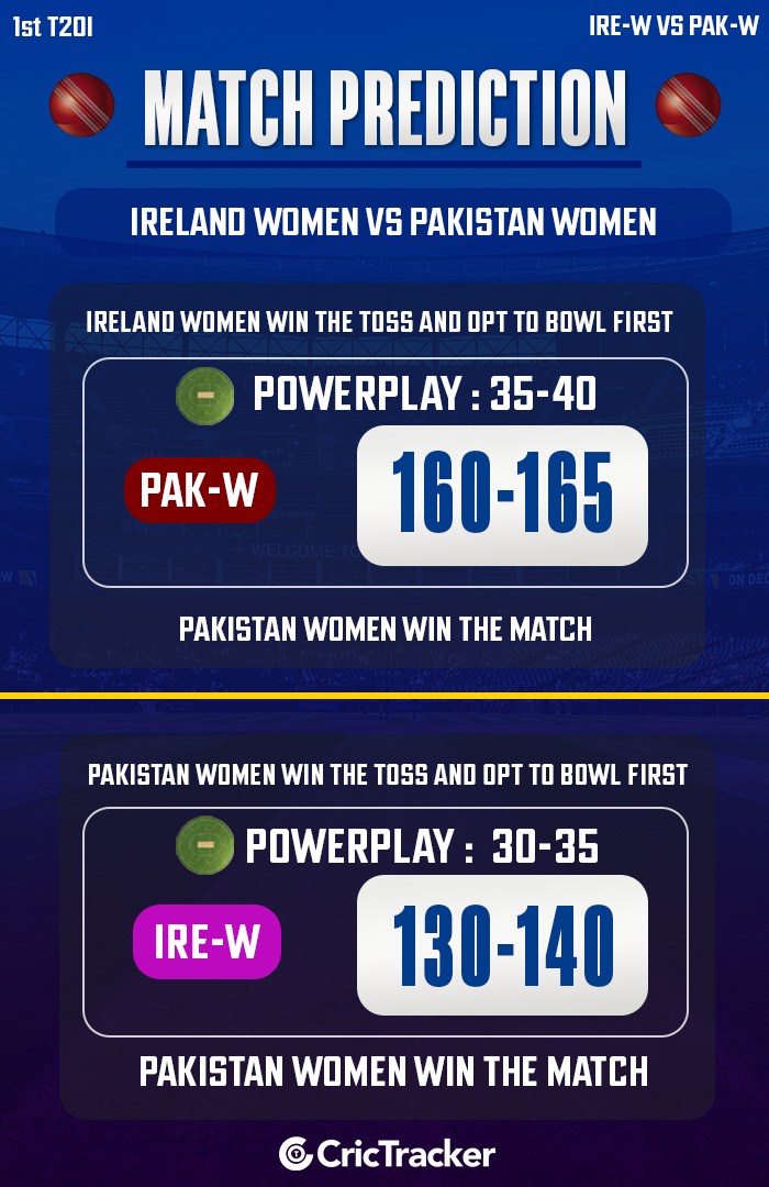 IRE-W vs PAK-W Match Prediction – Who will win today’s 1st T20I match? | CricTracker