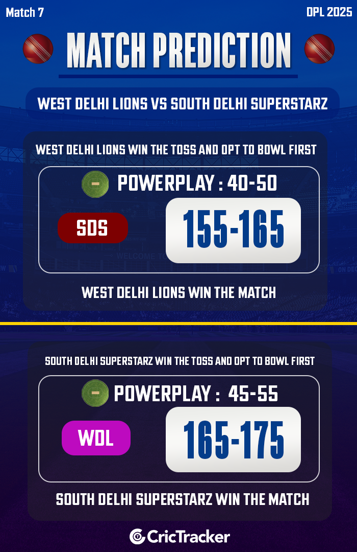 West Delhi Lions vs South Delhi Superstarz, Match 7