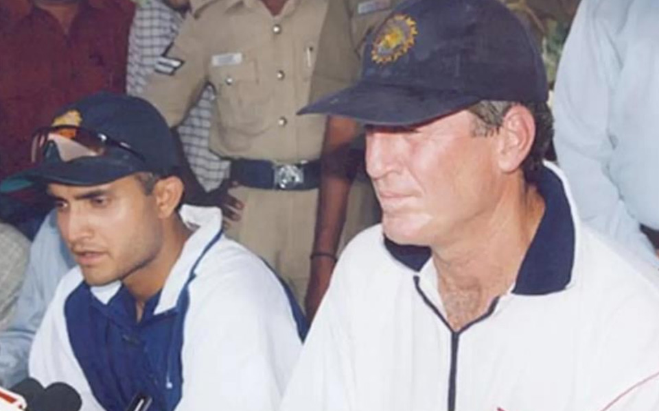 Sourav Ganguly and John Wright