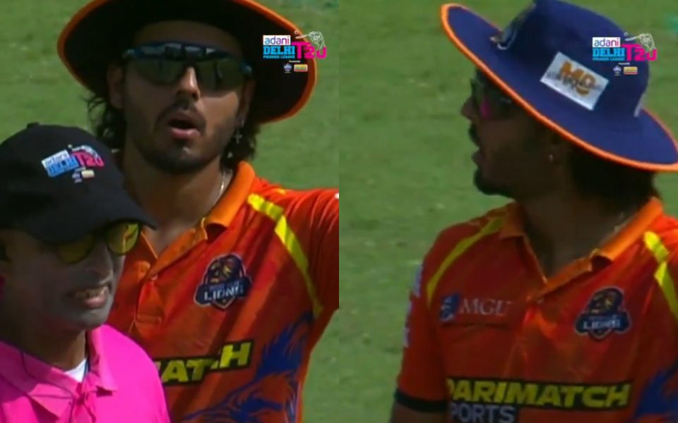 [Watch] DPL 2025: Tensions flare as Nitish Rana involves himself in heated confrontation with umpire