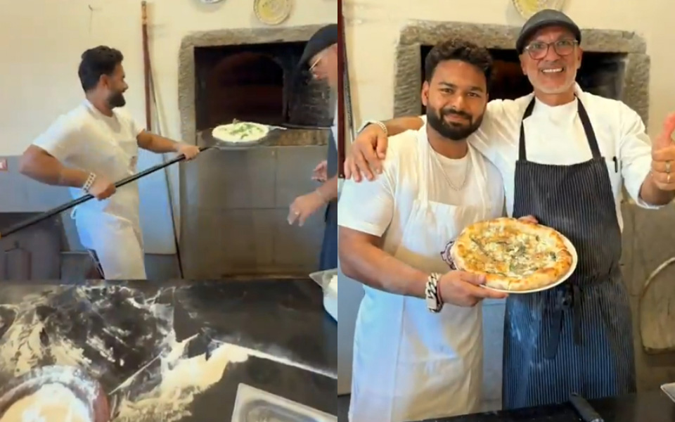 [WATCH]: Rishabh Pant bakes Pizza with broken foot, video goes viral