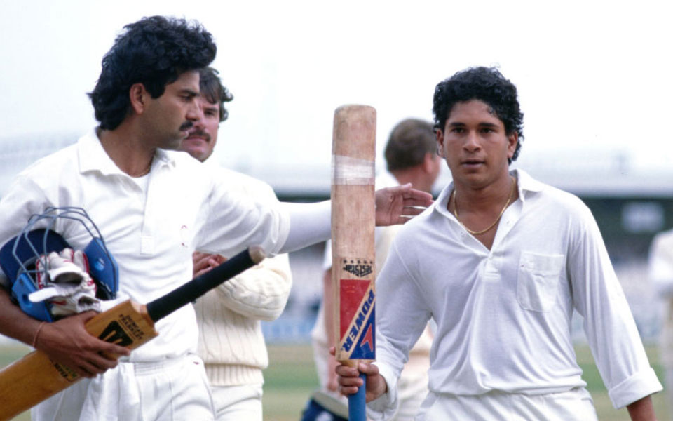 ENG vs IND 1990: Manoj Prabhakar (left) and Sachin Tendulkar (right)
