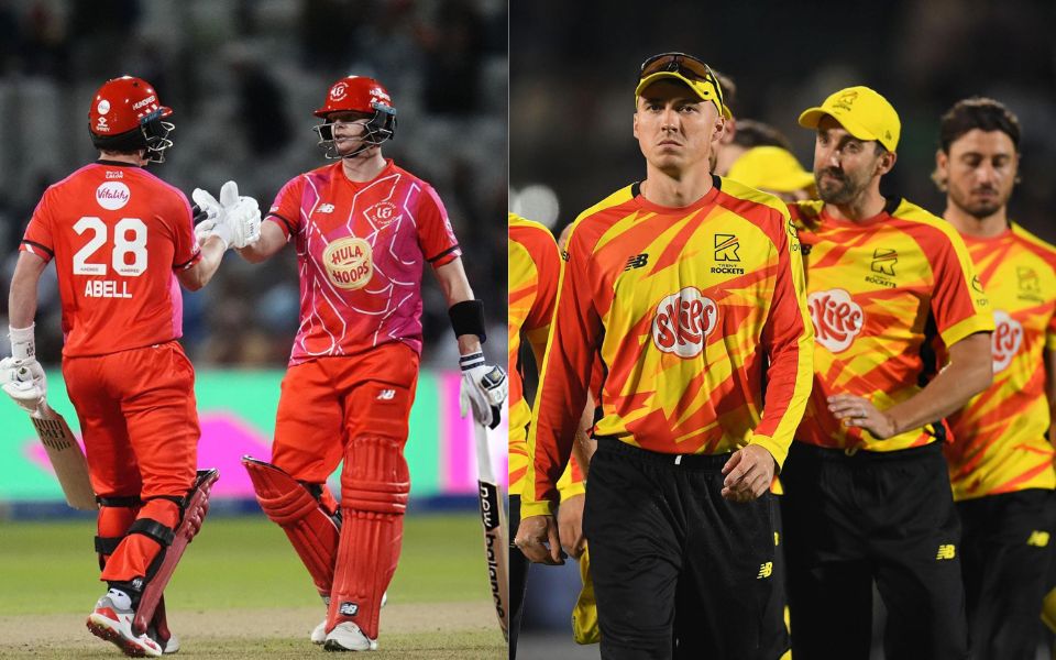 The Hundred Men's 2025: Welsh Fire (left) and Trent Rockets (right)