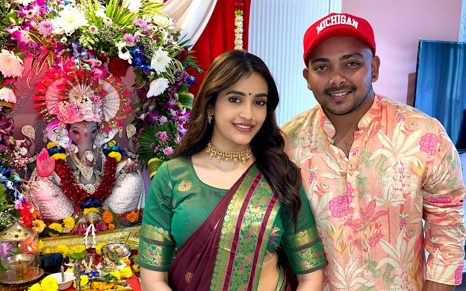Akriti Agarwal and Prithvi Shaw