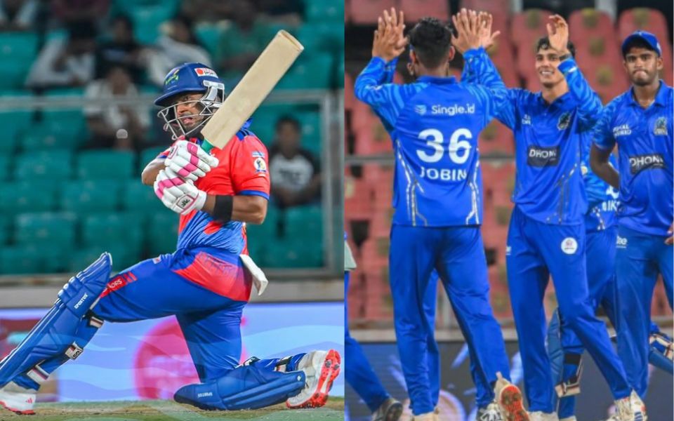 Aries Kollam Sailors and Kochi Blue Tigers during KCL