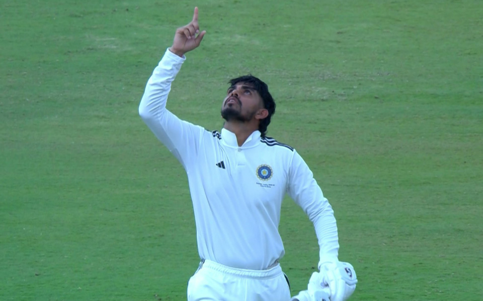 2025 Duleep Trophy Final: Yash Rathod celebrates his ton