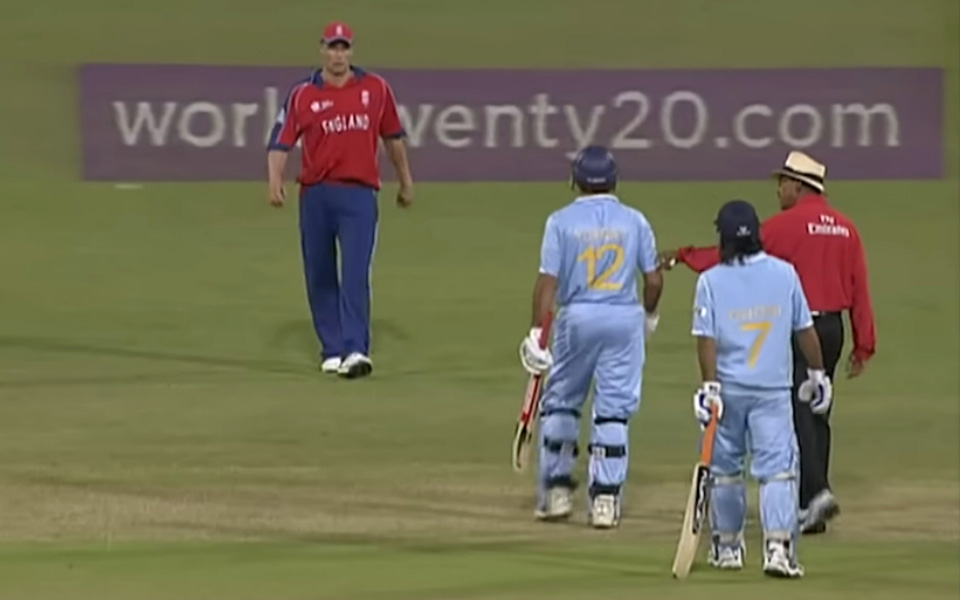 Yuvraj Singh and Andrew Flintoff