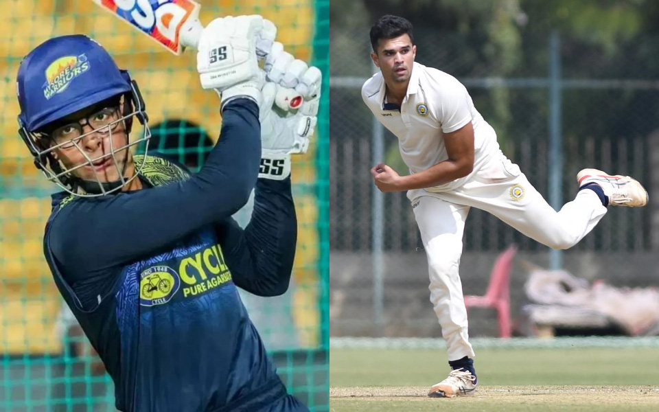 Arjun Tendulkar dismisses Samit Dravid in KSCA K Thimmiappiah Trophy cheaply