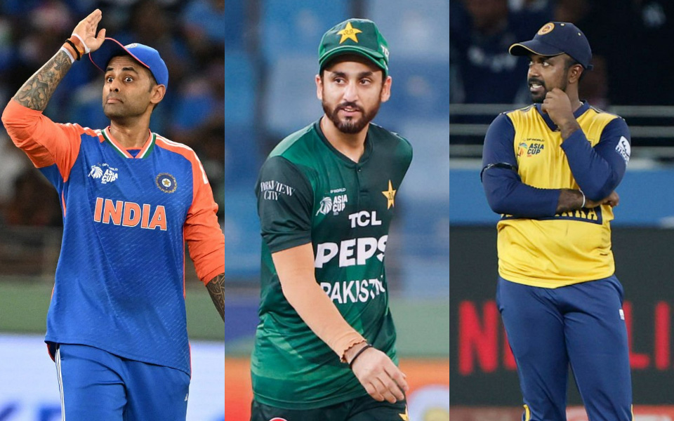 Suryakumar Yadav, Agha Salman, and Charith Asalanka