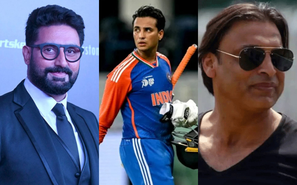 Shoaib Akhtar, Abhishek Bachchan, and Abhishek Sharma