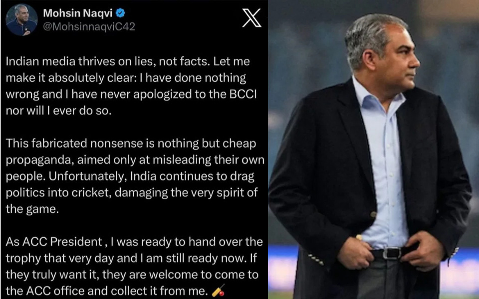 Mohsin Naqvi invites Indian team to ACC office for trophy, claims he never apologized to BCCI