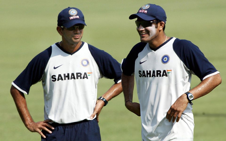 Rahul Dravid [L] and Anil Kumble [R]