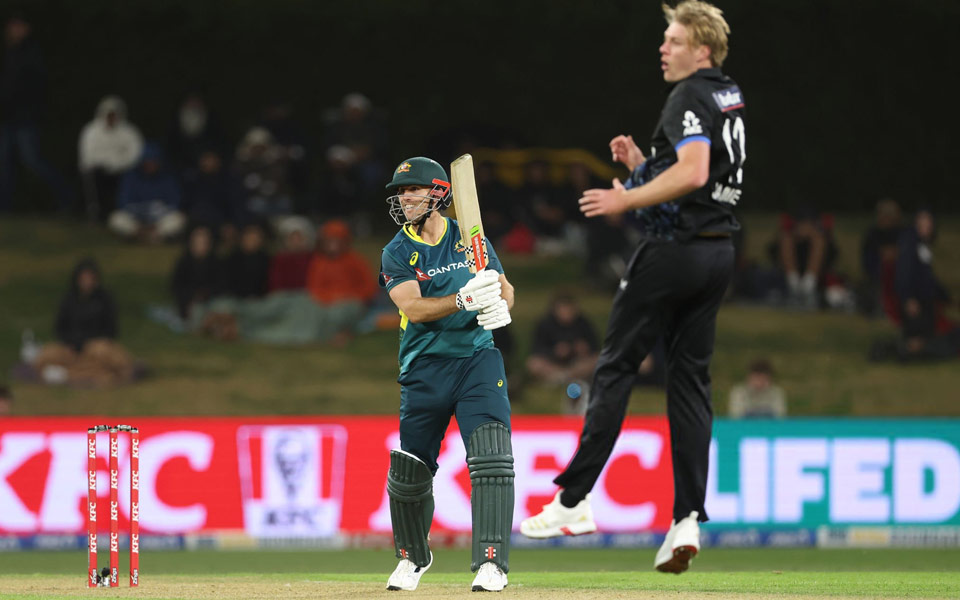 NZ vs AUS 2025, 1st T20I: Mitchell Marsh [L] and Kyle Jamieson [R]