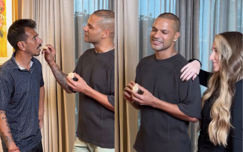 Shikhar Dhawan and Yuzvendra Chahal in Shikhar's latest Instagram reel