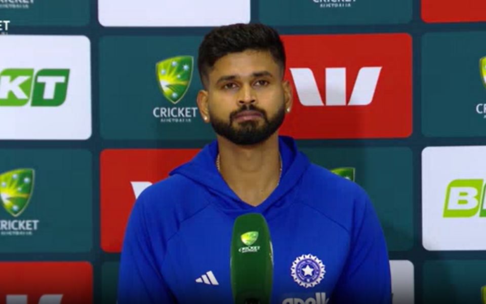 Shreyas Iyer during press conference after AUS-IND 2nd ODI in Adelaide