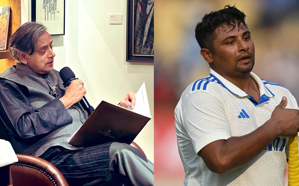 Shashi tharoor and Sarfaraz Khan