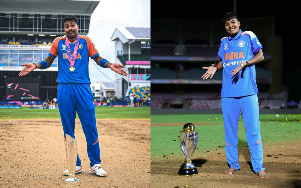 Kranti Gaud channels Hardik Pandya in iconic pose after India’s World Cup triumph