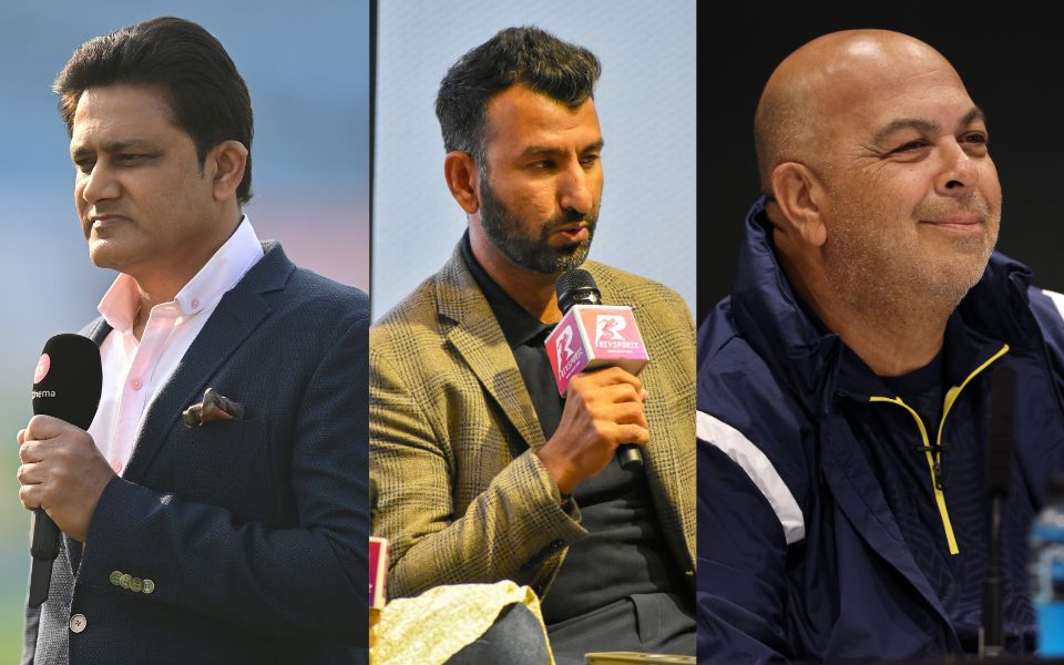 Anil Kumble, Cheteshwar Pujara and South Africa head coach Shukri Conrad