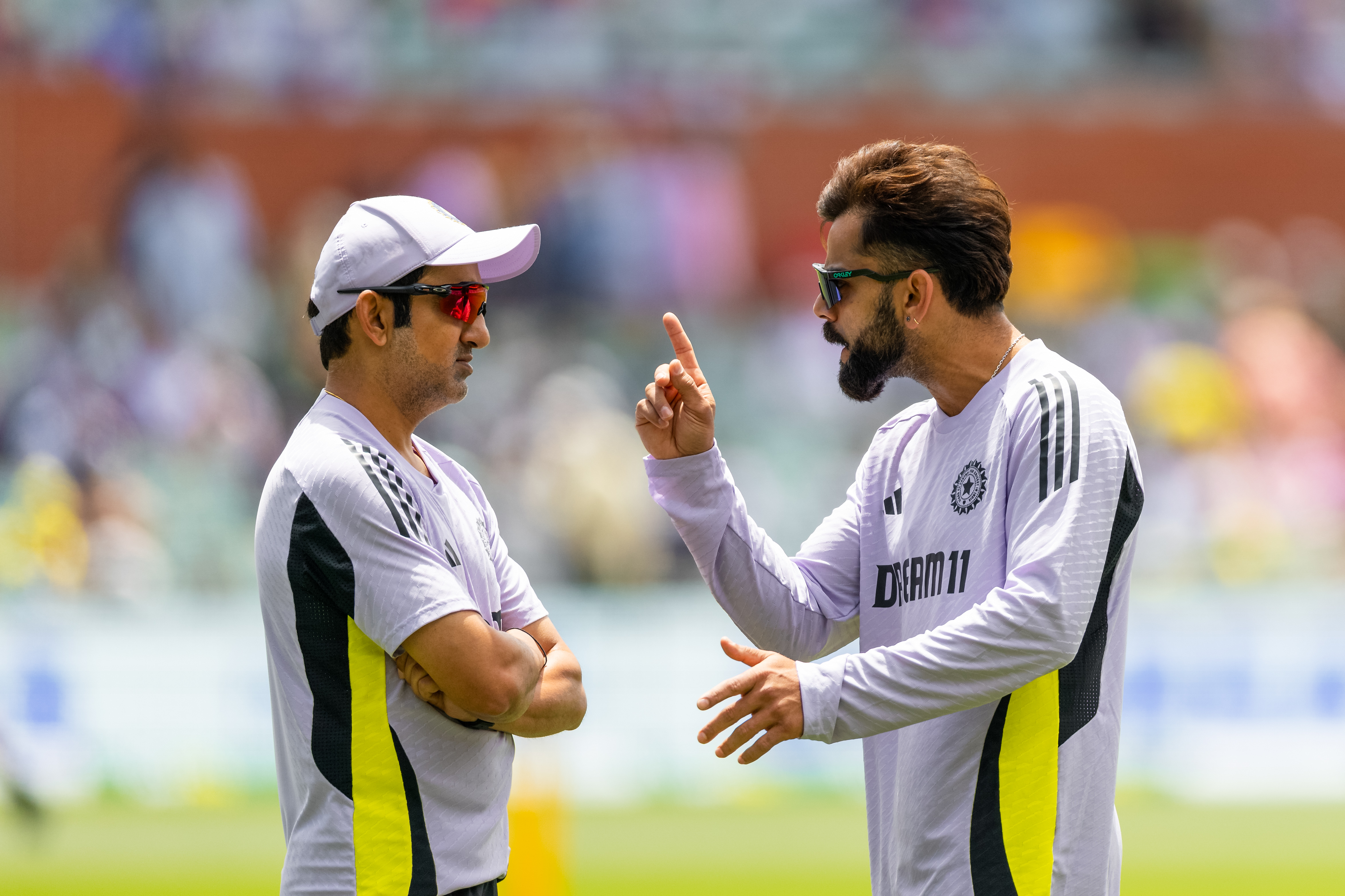 File pic of Virat Kohli and Gautam Gambhir in discussion