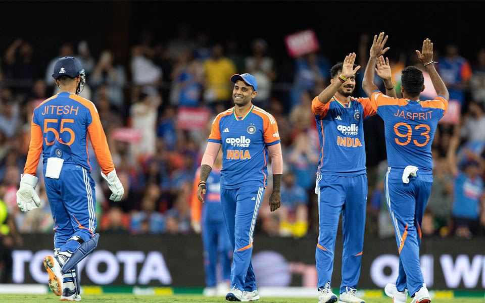 AUS vs IND 2025, 4th T20I: Indian team celebrating a wicket